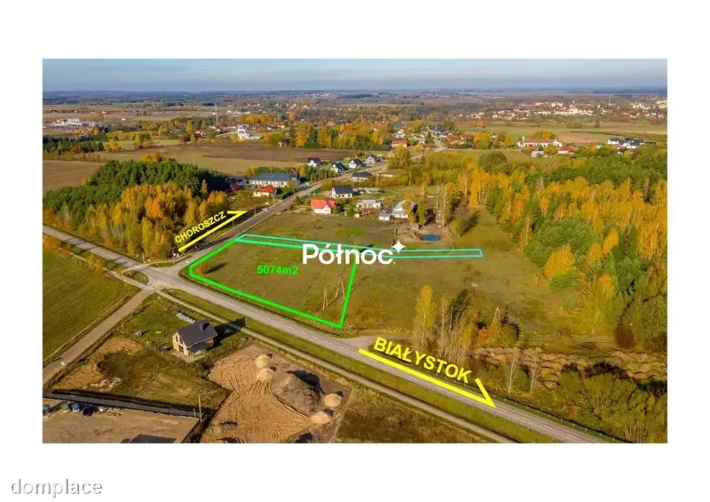 Działka budowlana w Choroszczy pow. 5074 m2