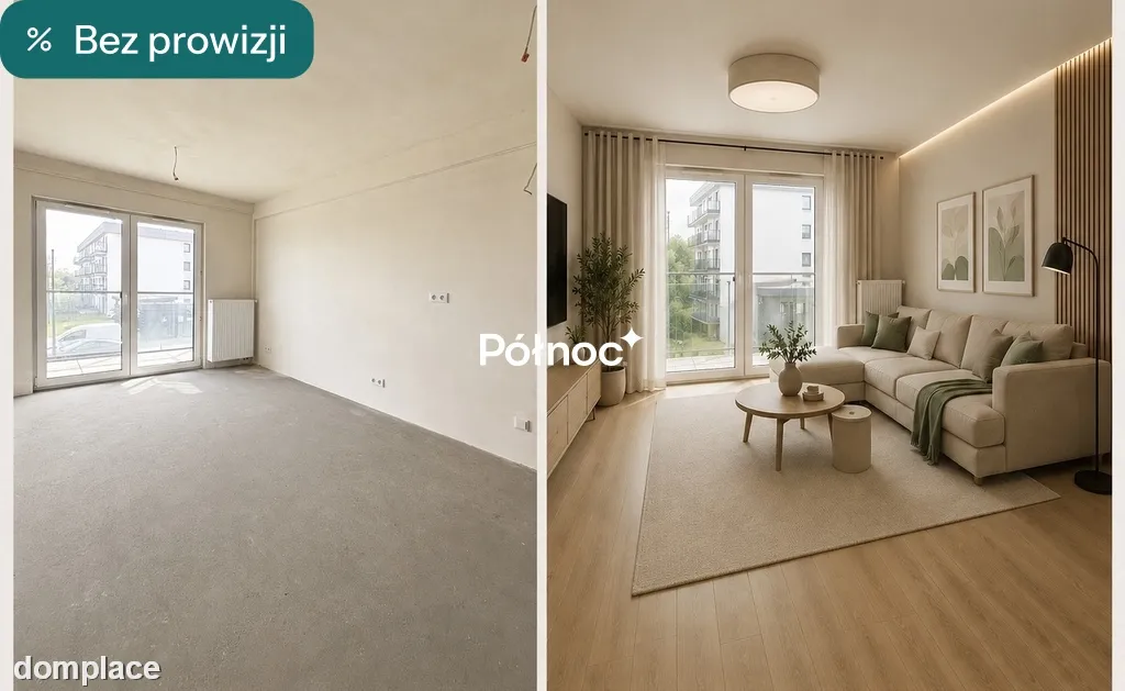 Mieszkanie 45m2/3 pokoje/balkon/kredyt bez wkładu