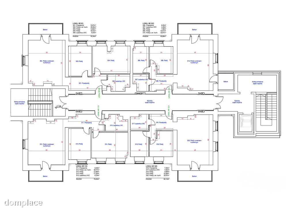 Na sprzedaż 5 apartamentów, 3 pokoje, Lindego