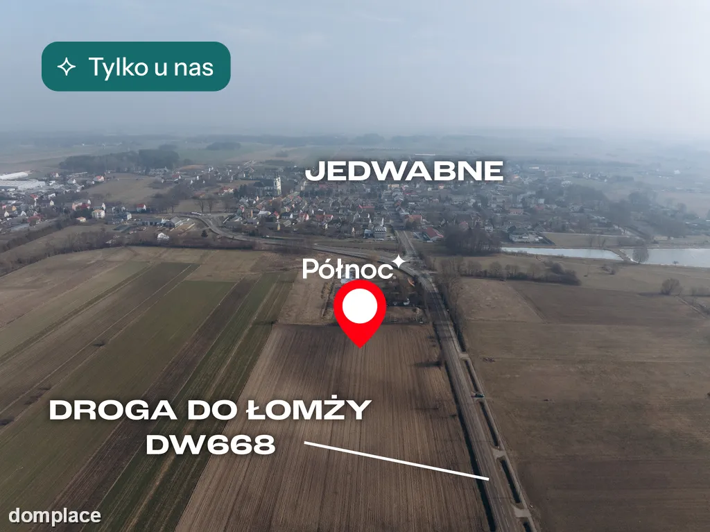Duża działka w Jedwabnem idealna pod inwestycje!