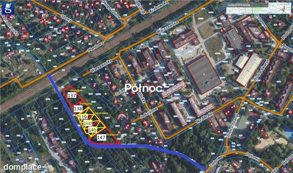Działka 1700 m2 w Milanówku