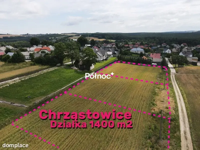 Działka budowlana Chrząstowice, 1400 m., szeroka!