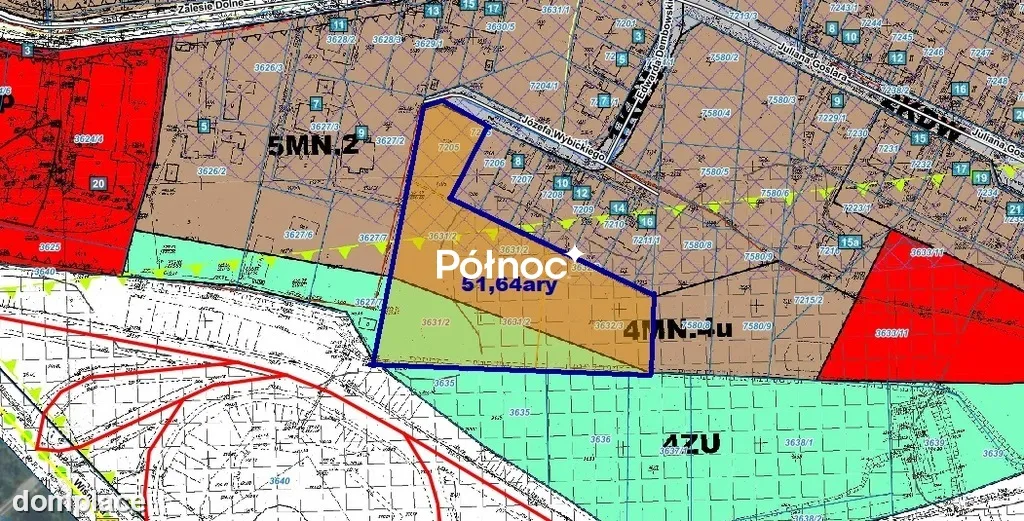 Bochnia -Zalesie Dolne działka inwestycyjna 51arów