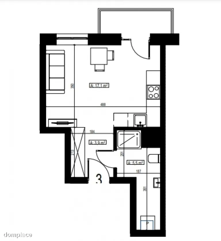 mieszkanie , 26,50m2, Czechów