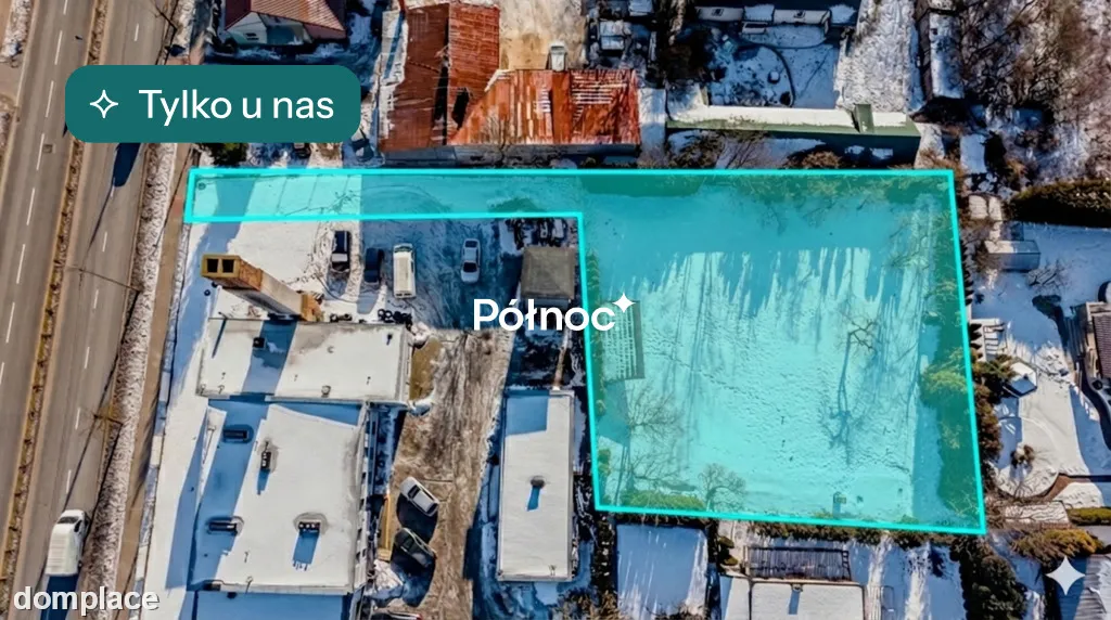 Działka usługowa 1151 m² – 50% zabudowy