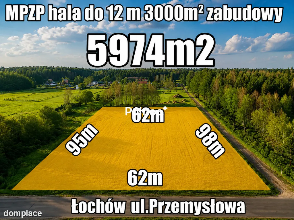 Działka inwestycyjna / przemysłowa Łochów