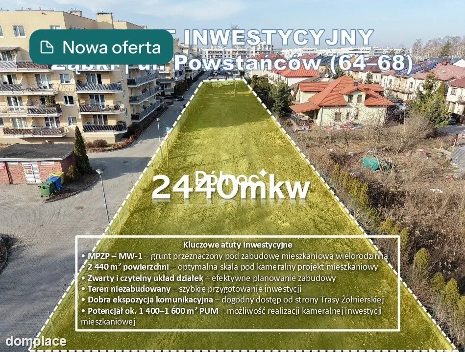MPZP: MW-1 zabudowa Wielorodzinna | 2 440 m²