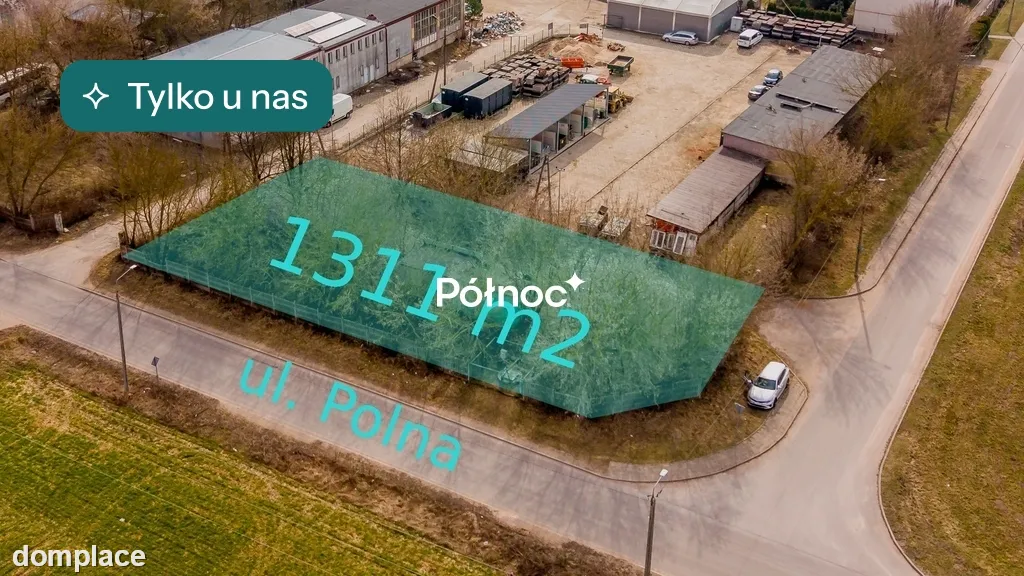 Grunt inwestycyjny 1311 m² | usługi / magazyn