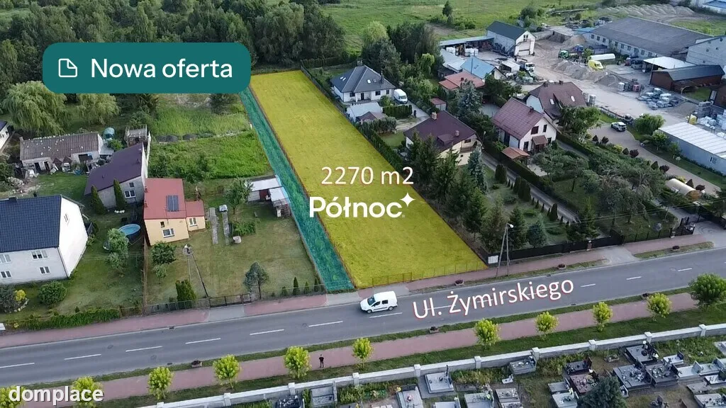 Działka budowlana 2270 m2 w centrum Klembowa