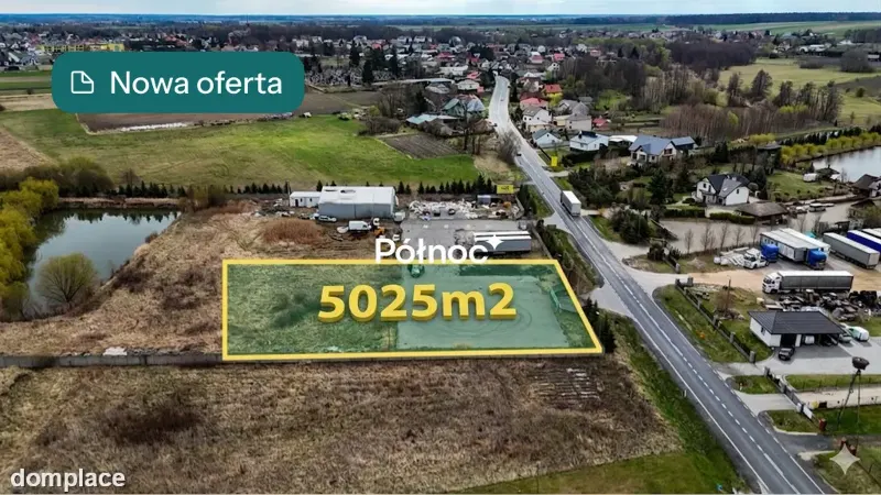 Działka inwestycyjna pod stację paliw / myjnię