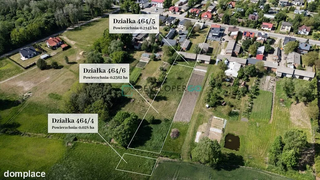 Działka z zabudowaniami - I linia zabudowy