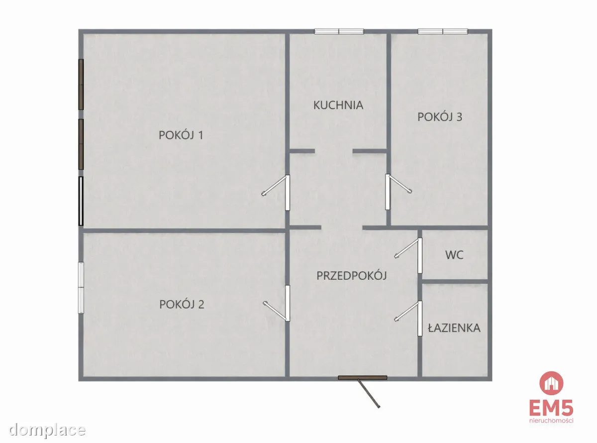 3 pokoje | 62,9 m² | balkon | do remontu | widok — zdjęcie 8