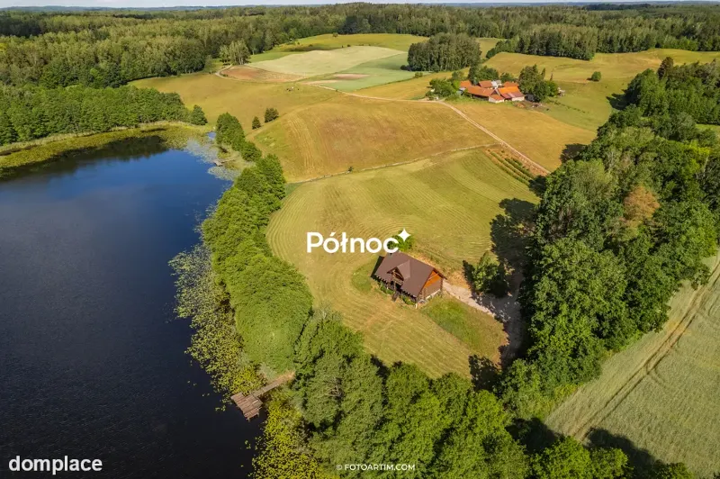 Dom z bala na działce (0,55 HA) z linią brzegową