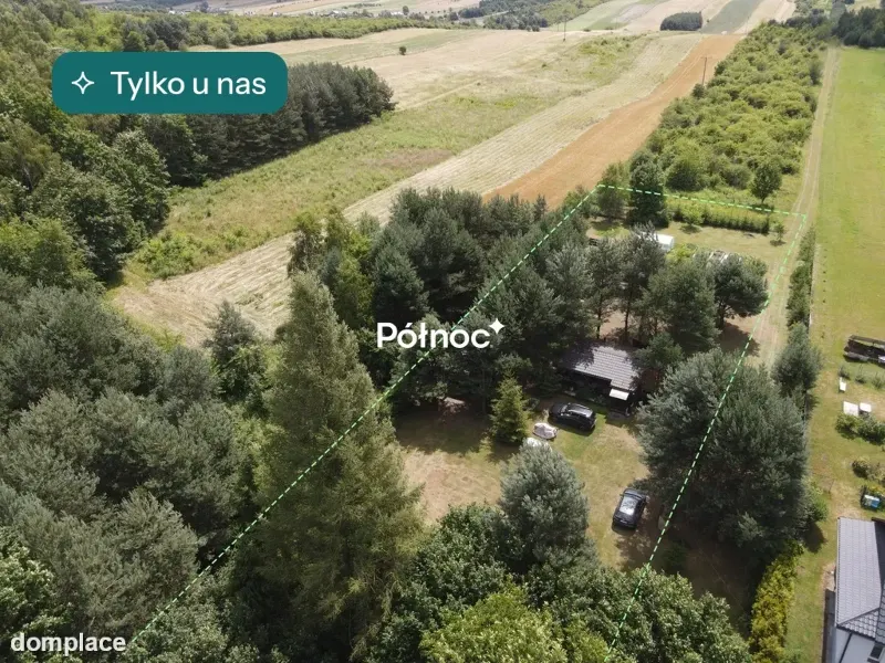 Działka z domkiem holenderskim, okolice Wolbromia