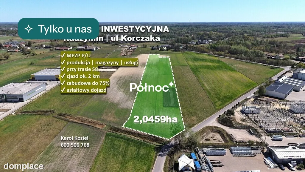 Działka przemysłowo-usługowa | 20459 m² | S8 - 2km