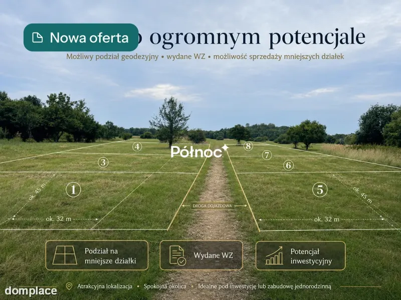 Działka inwestycyjna | WZ 20 domów |