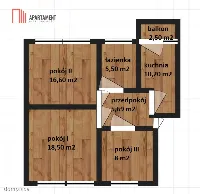 Sępolno 3 pokoje/kuchnia z balkonem/piwnica — zdjęcie 4