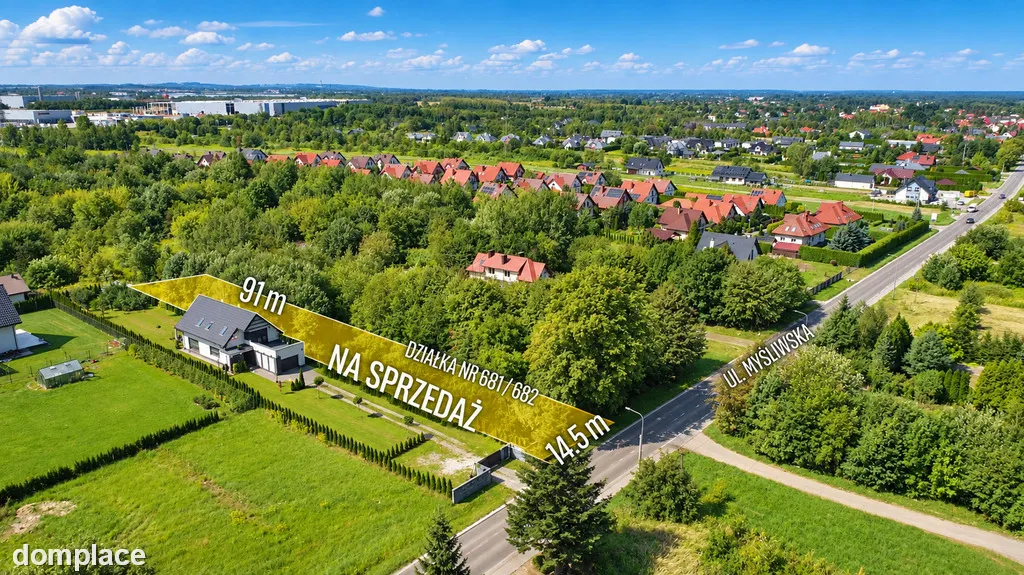 Północ Rzeszowa - działka 12,71a - Myśliwska