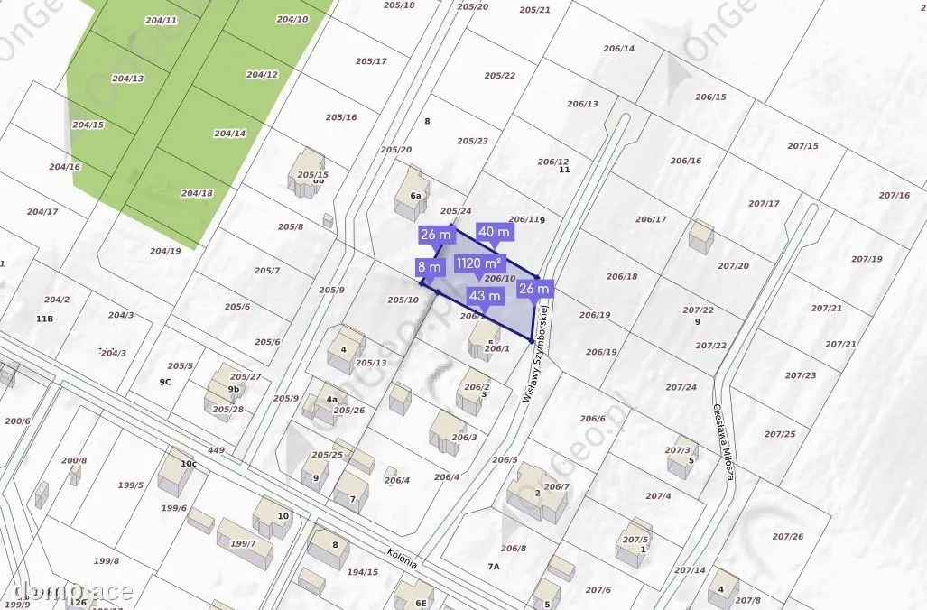 atrakcyjna działka budowlana o powierzchni 1120 m²