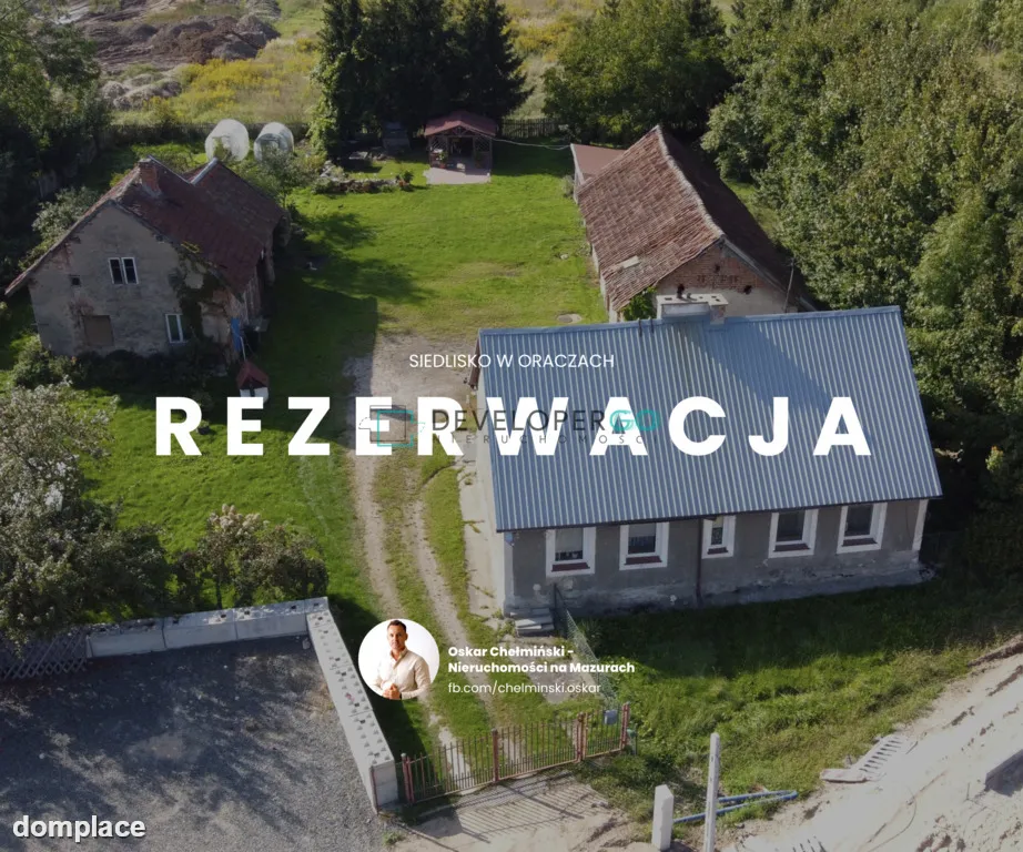 Siedlisko z potencjałem, 2104 m²,  5 km od Ełku