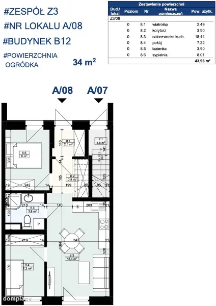 Podmiejska - 43,96m² - 2 sypialnie - Ogródek 34m² — zdjęcie 5