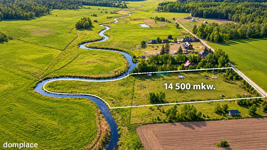 Pięknie położona działka budowlana aż 1,5 ha z linią brzegową Supraśl