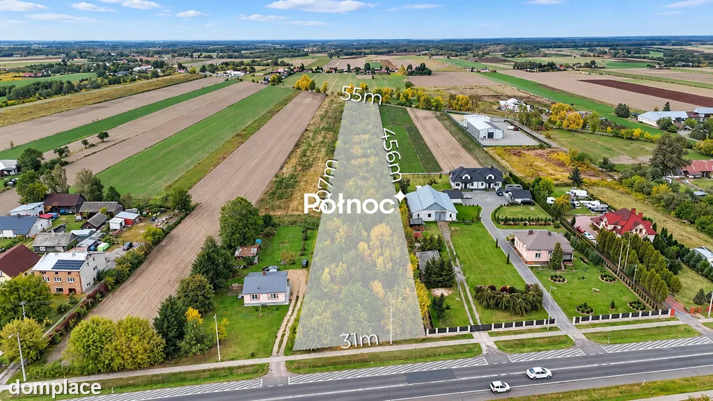 Działka 1,49 ha – Sławacinek Nowy, dojazd z dwóch stron