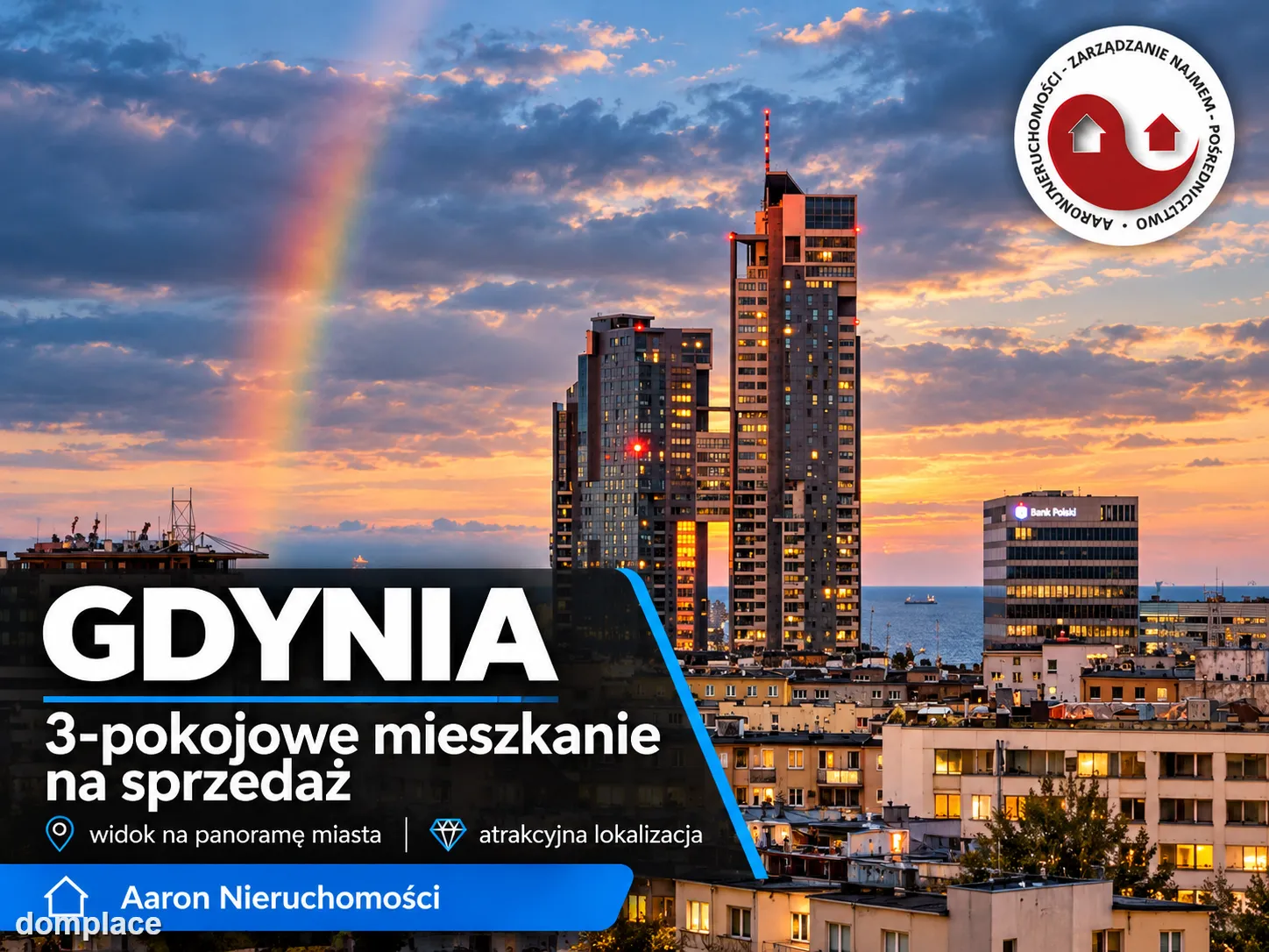Okazja ! Mieszkanie w słynnym Seatowers w Gdyni. Widok na morze i miasto. Nie za wysoko ale i nie za nisko . Mieszkanie umeblowane, wyposażone.