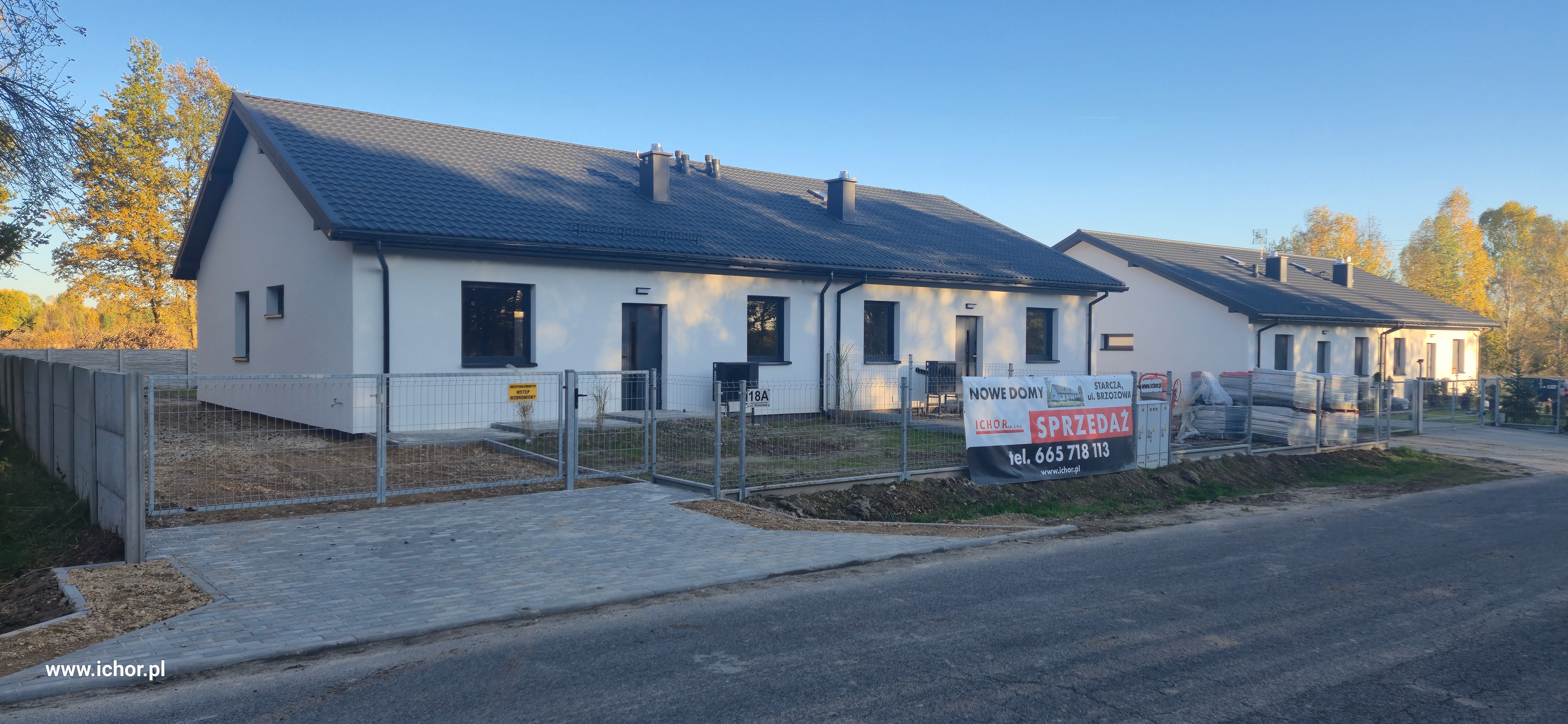 Nowy dom bliźniak parterowy Starcza | pompa ciepła | bez czynszu | bez PCC