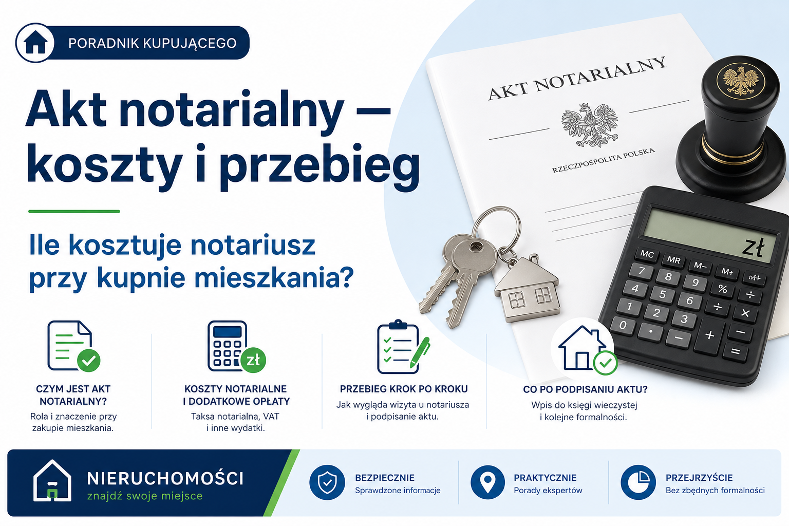Akt notarialny przy zakupie mieszkania — koszty, przebieg i dokumenty