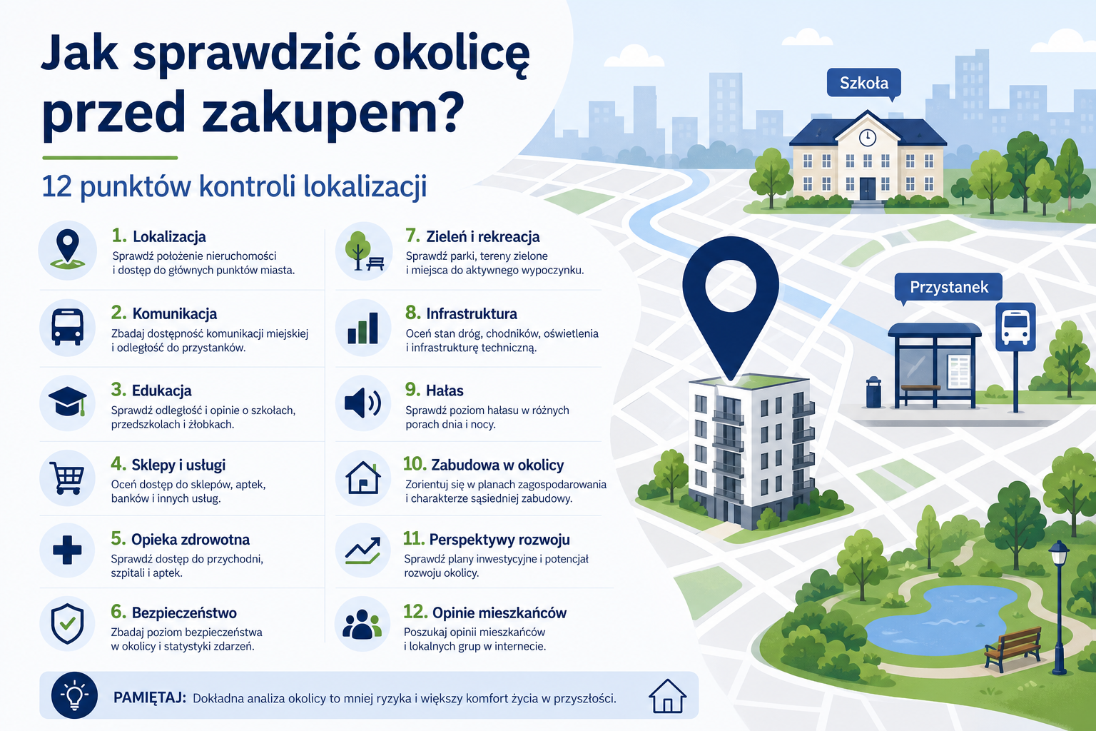 Jak sprawdzić okolicę mieszkania przed zakupem? 12 punktów kontroli
